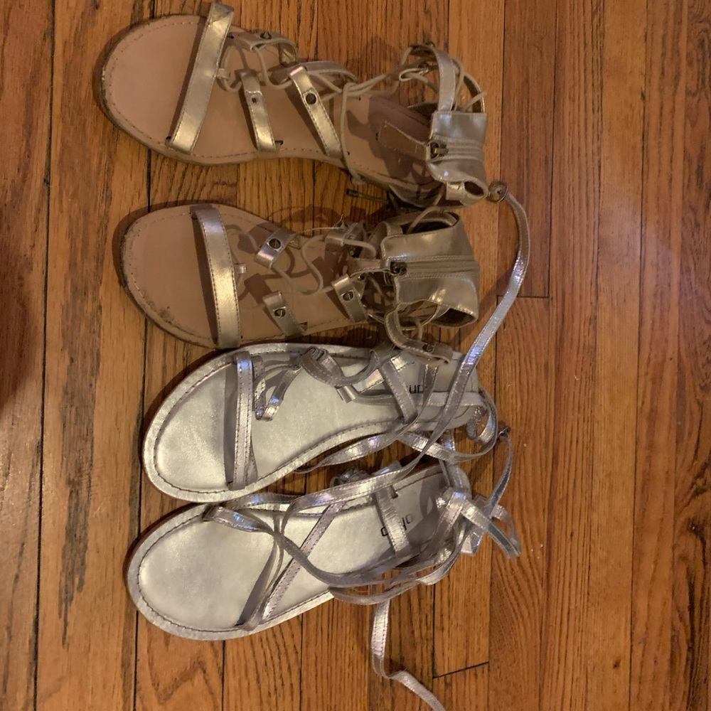 Sandals gold and silver